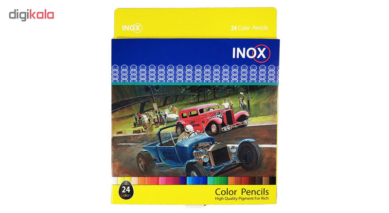 مداد رنگی 24 رنگ اینوکس طرح Old Cars کد 301027