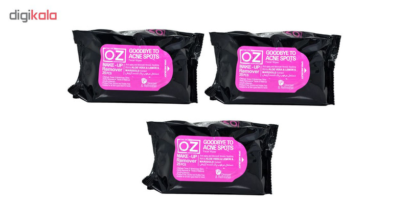 دستمال مرطوب دکتر آز مدل Acne sports مجموعه 3 عددی