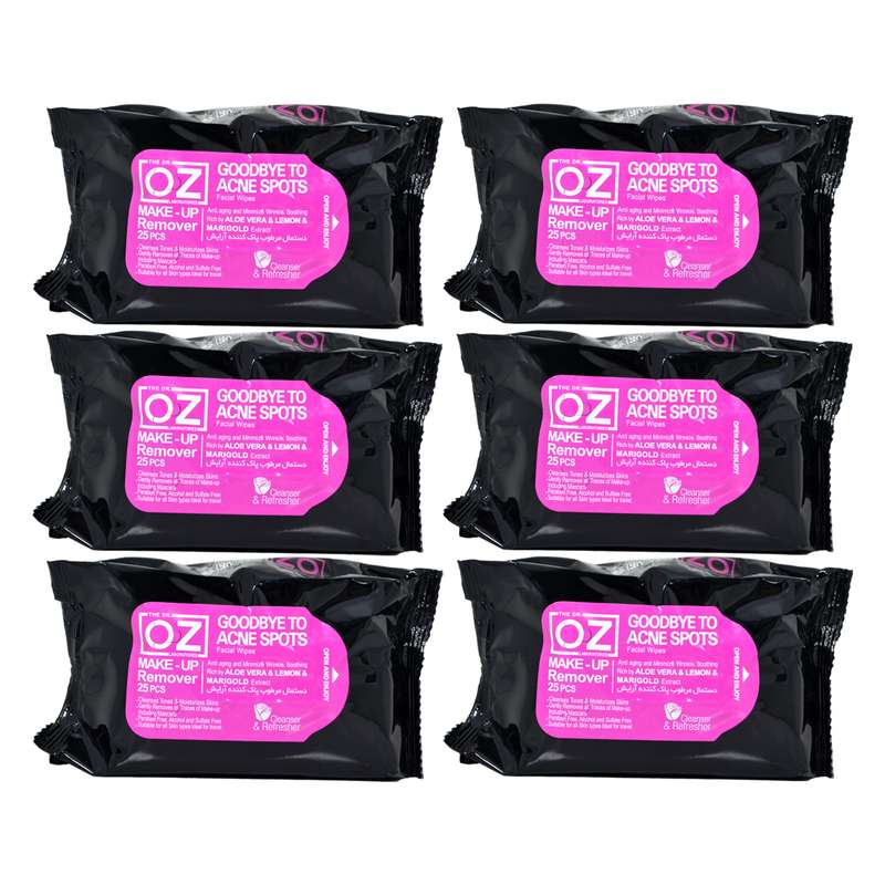 دستمال مرطوب دکتر آز مدل Acne sports مجموعه 6 عددی