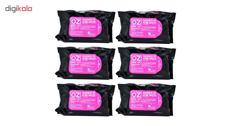 دستمال مرطوب دکتر آز مدل Acne sports مجموعه 6 عددی