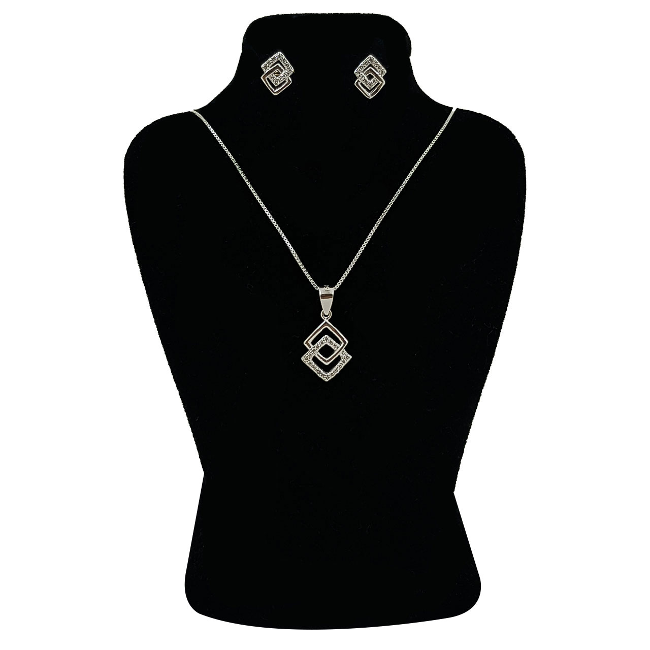 نیم ست نقره زنانه کد 001