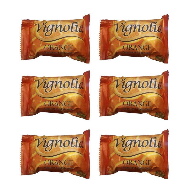 صابون شستشو ویگنولیا مدل Orange وزن 75 گرم مجموعه 6 عددی صابون شستشو ویگنولیا مدل Orange وزن 75 گرم مجموعه 6 عددی
