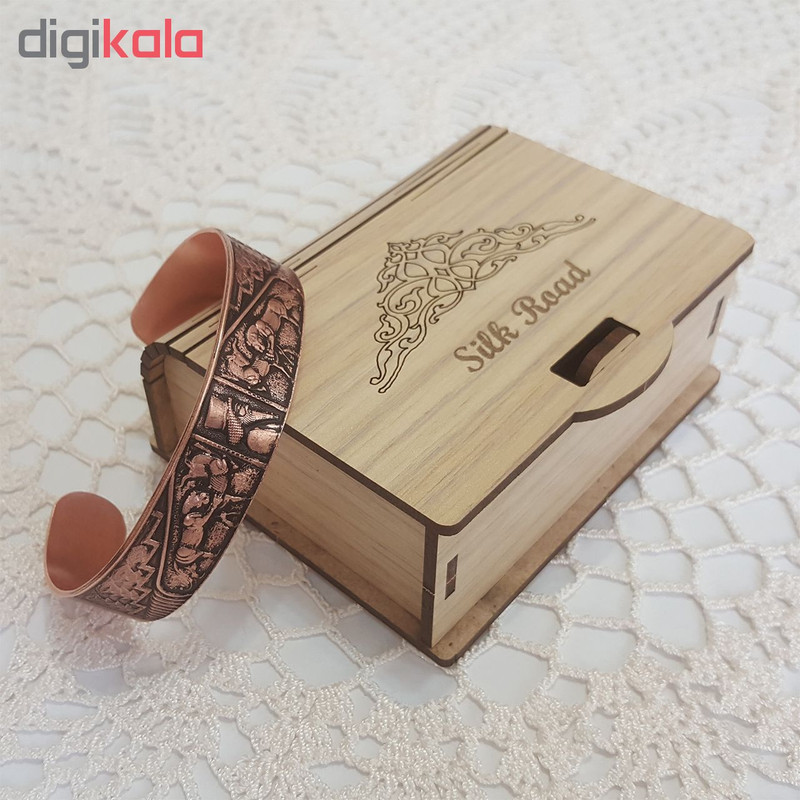 دستبند سیلک رود طرح شیر و هخامنش کد JW57