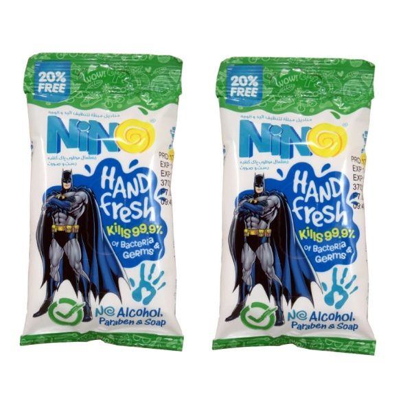 دستمال مرطوب نینو طرح Bat Man مجموعه 2 عددی -  - 1