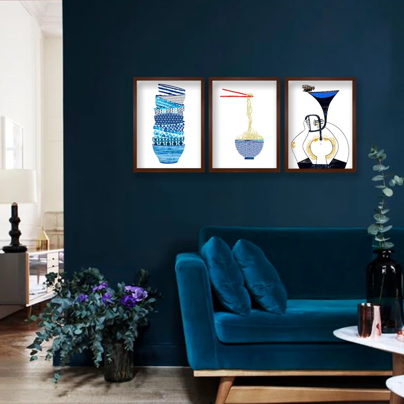 تابلو هیلما گالری کد HAP1881 BR مجموعه 3 عددی