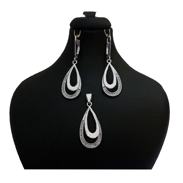 نیم ست نقره زنانه کد p17