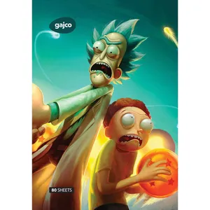 Gajco Rick And Morty Pattern 80 Sheets Chocolate Notebook
