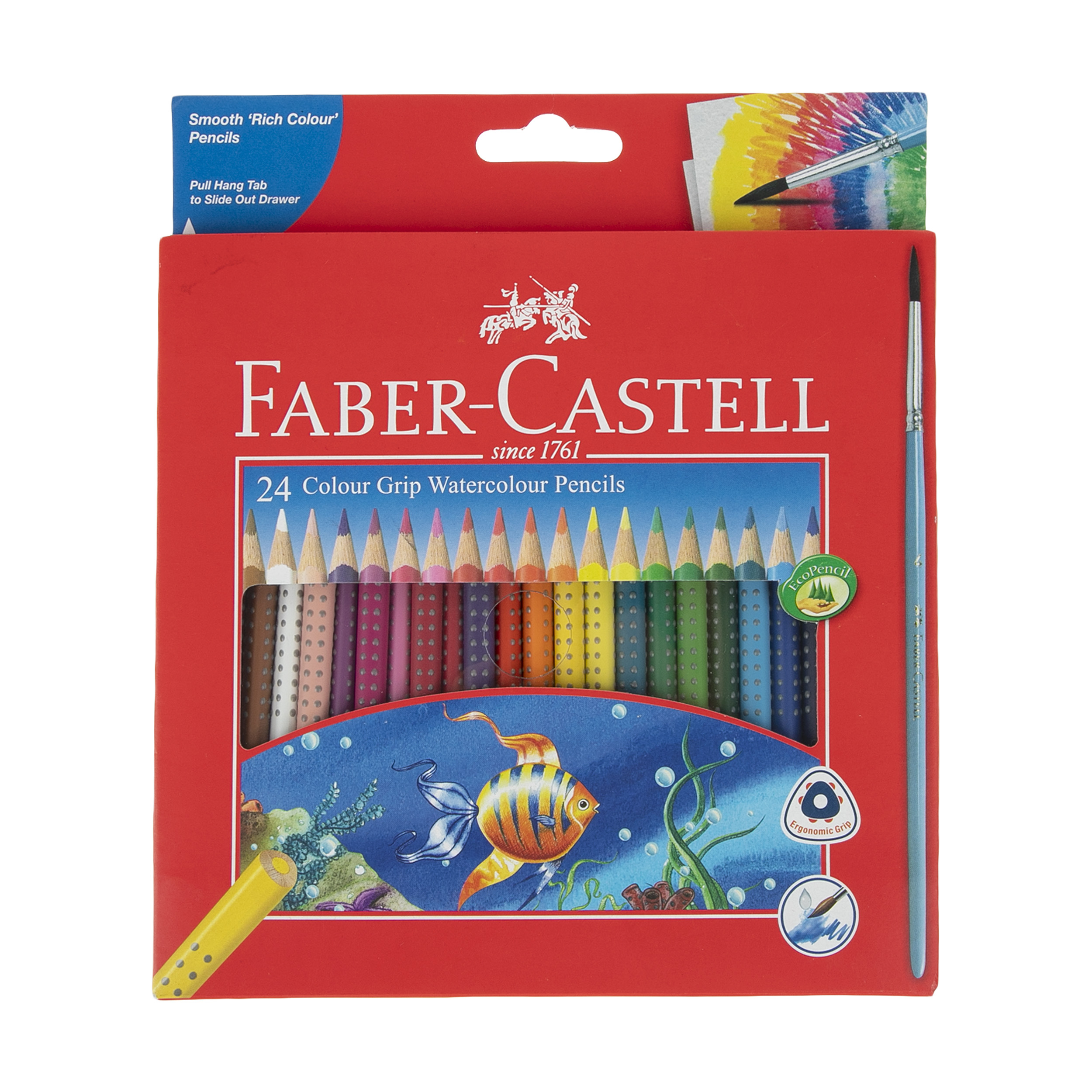 مداد رنگی 24 رنگ فابر کاستل مدل Colour Grip-1