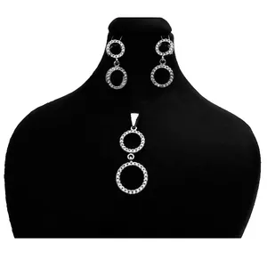 نیم ست نقره زنانه کد p18