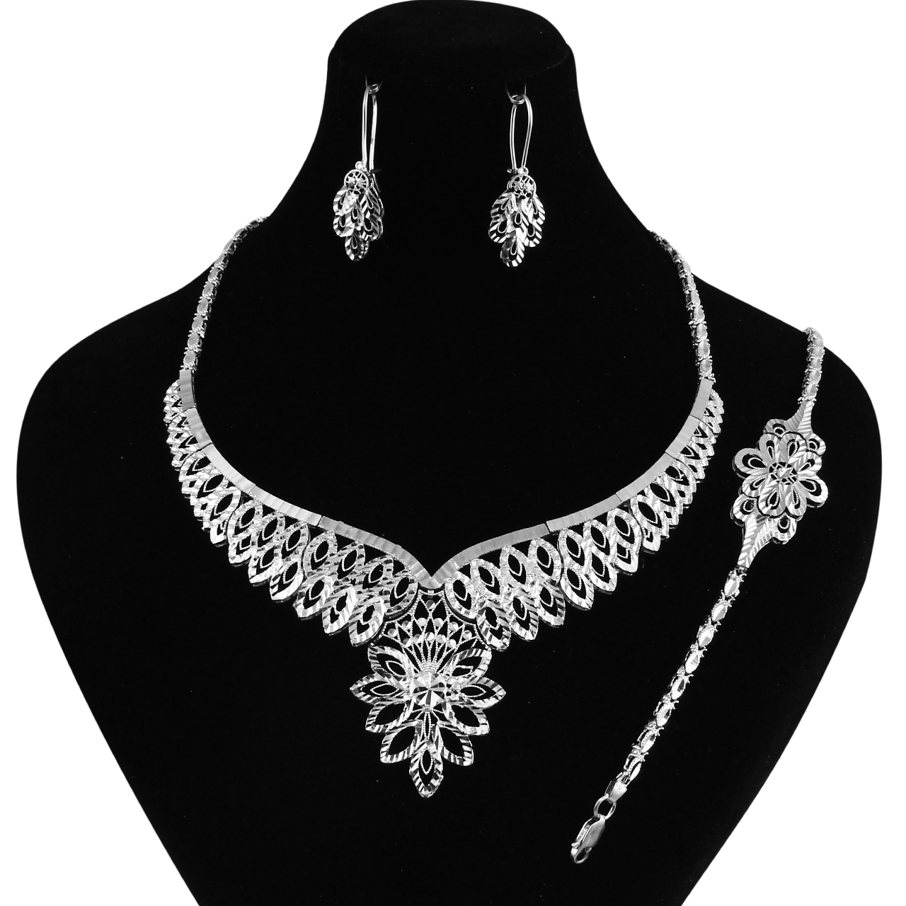 نیم ست نقره زنانه مد و کلاس کد MC-411