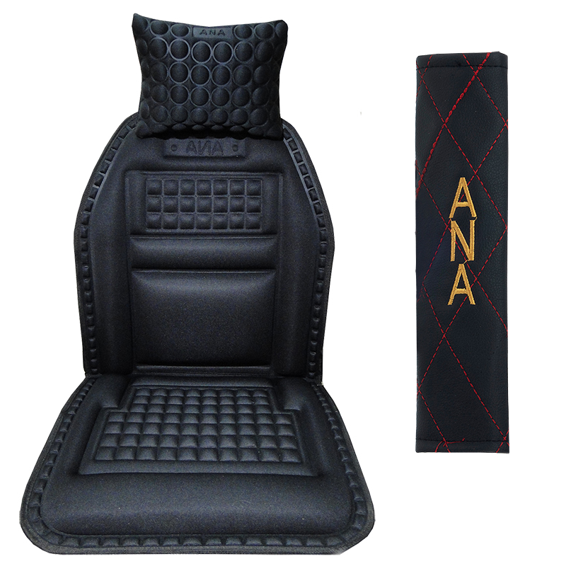 پشتی صندلی خودرو آنا کد 01 به همراه پشت گردنی صندلی و کاور کمربند ایمنی 