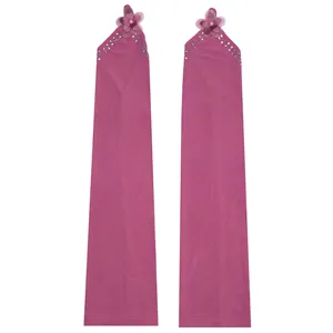 ساق دست زنانه مدل ریون کریستال کد s-140 رنگ صورتی تیره