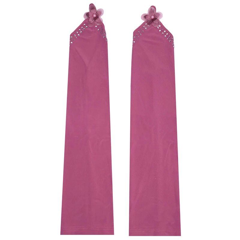 ساق دست زنانه مدل ریون کریستال کد s-140 رنگ صورتی تیره