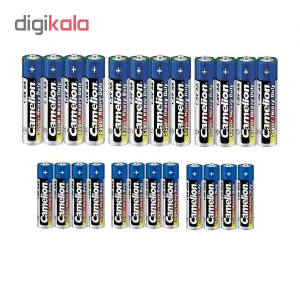 باتری قلمی و نیم قلمی کملیون مدل Super Heavy Duty بسته 24 عددی