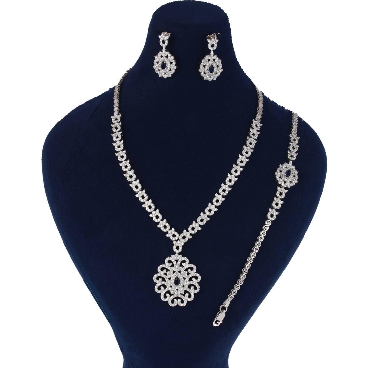 نیم ست نقره زنانه مد و کلاس کد MC-215