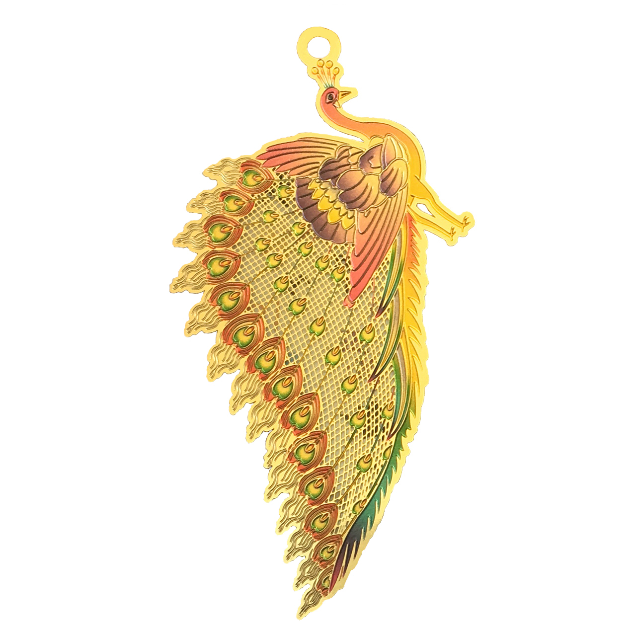 آویز گردنبند زنانه طرح طاووس کد KR4