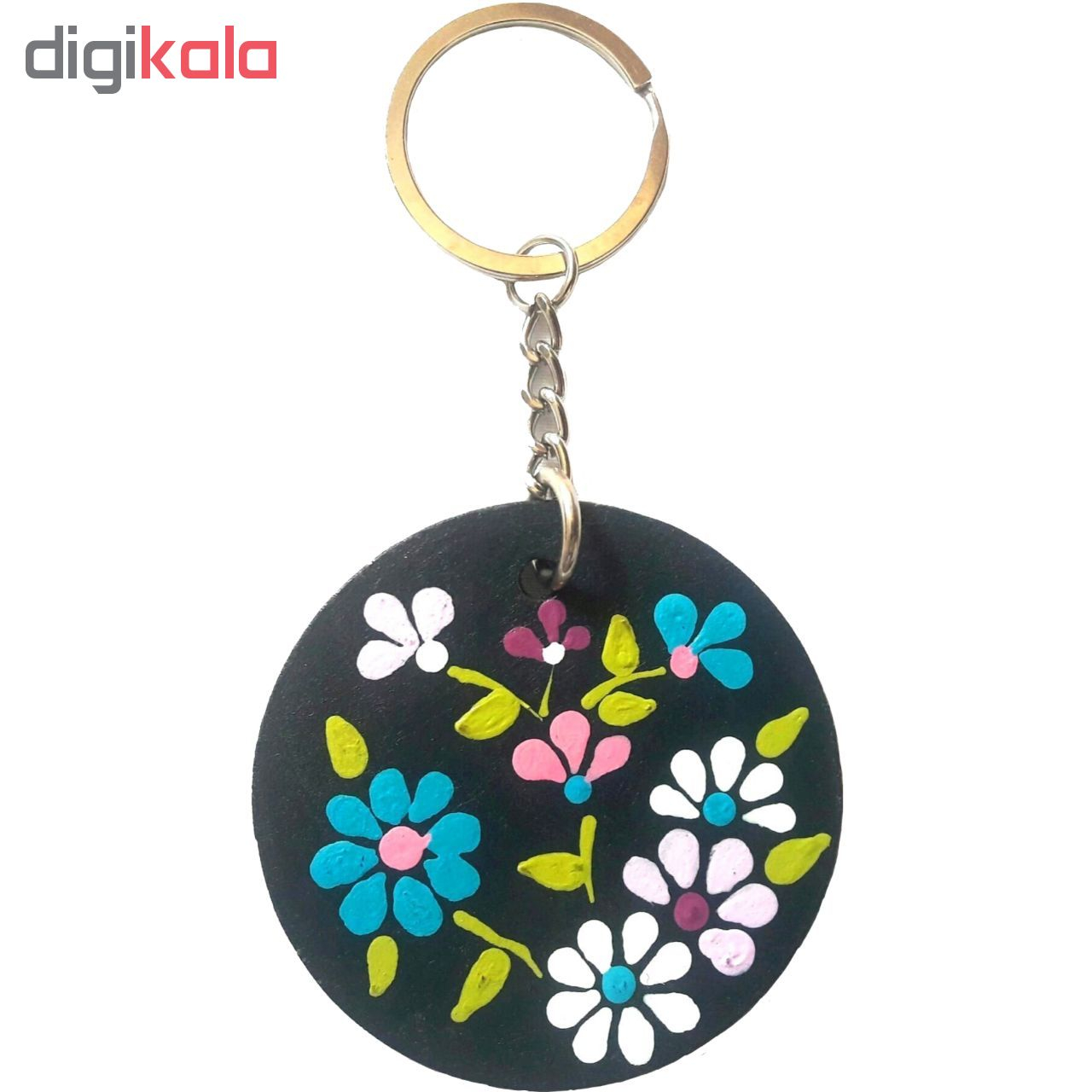 جا کلیدی چوبی طرح گل  