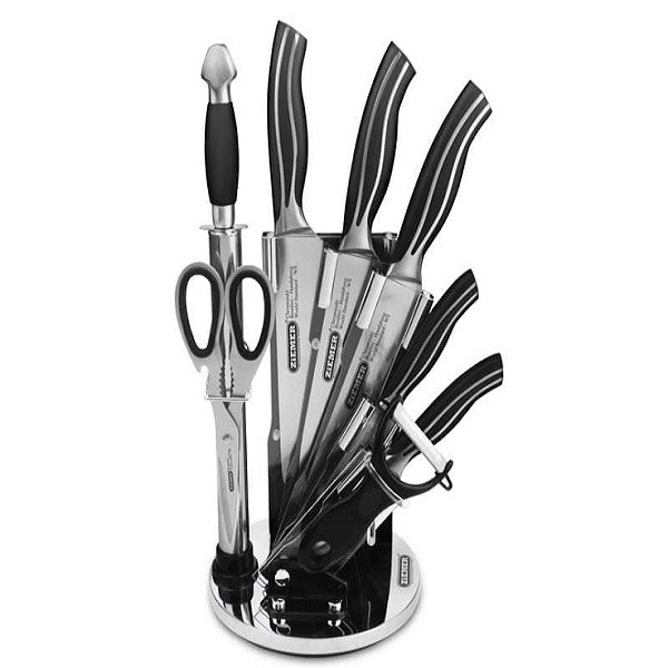 سرویس چاقوی آشپزخانه 9 پارچه زایمر کد k314