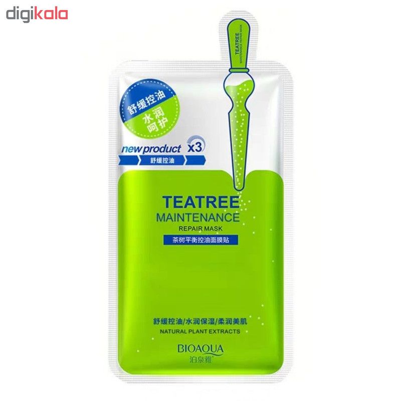 ماسک صورت بایو آکوا مدل tea tree وزن 5 گرم
