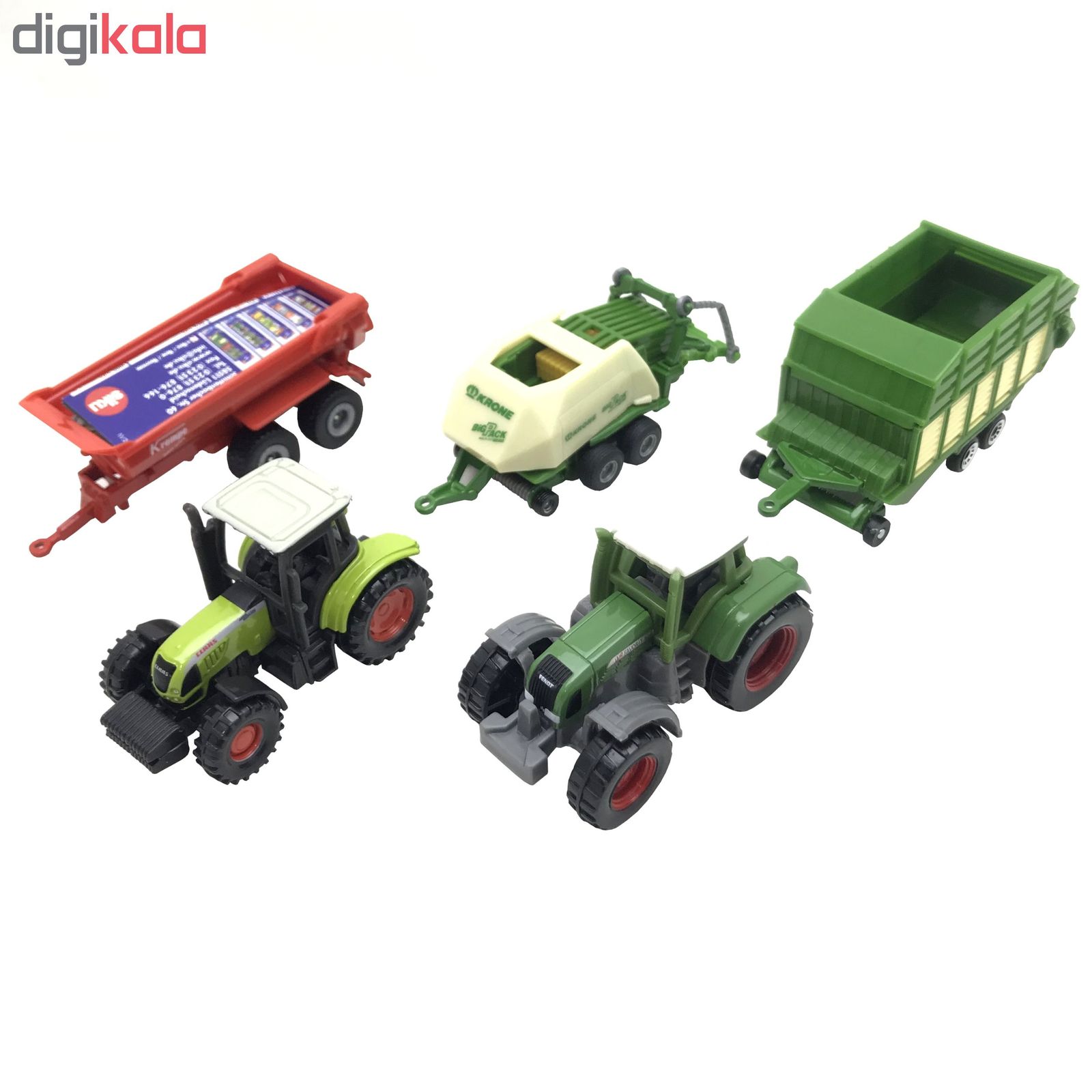 ماشین بازی سیکو - اسباب بازی طرح تراکتور و سایر ادوات کشاورزی مجموعه 5 عددی 