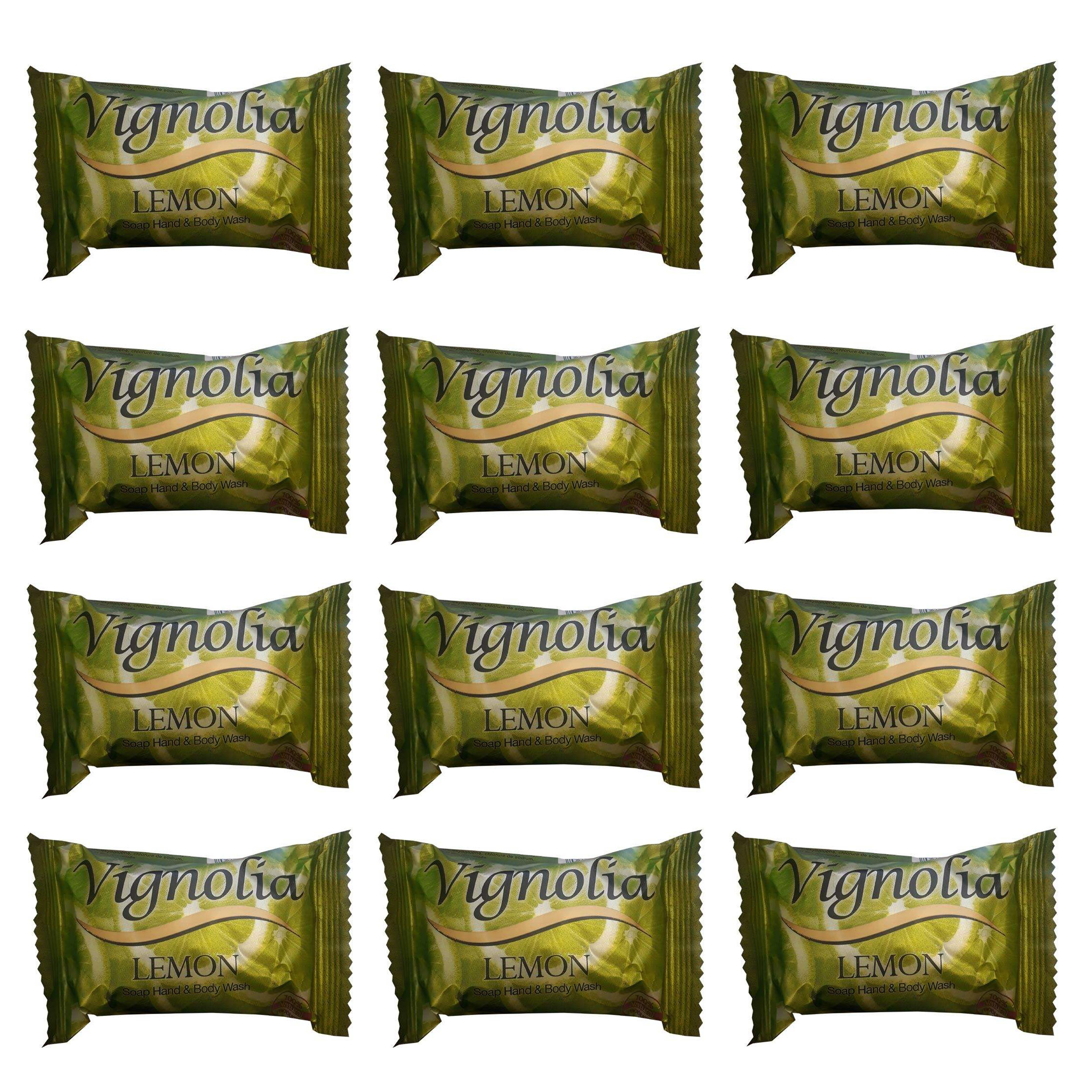 صابون شستشو ویگنولیا مدل Lemon وزن 75 گرم مجموعه 12 عددی