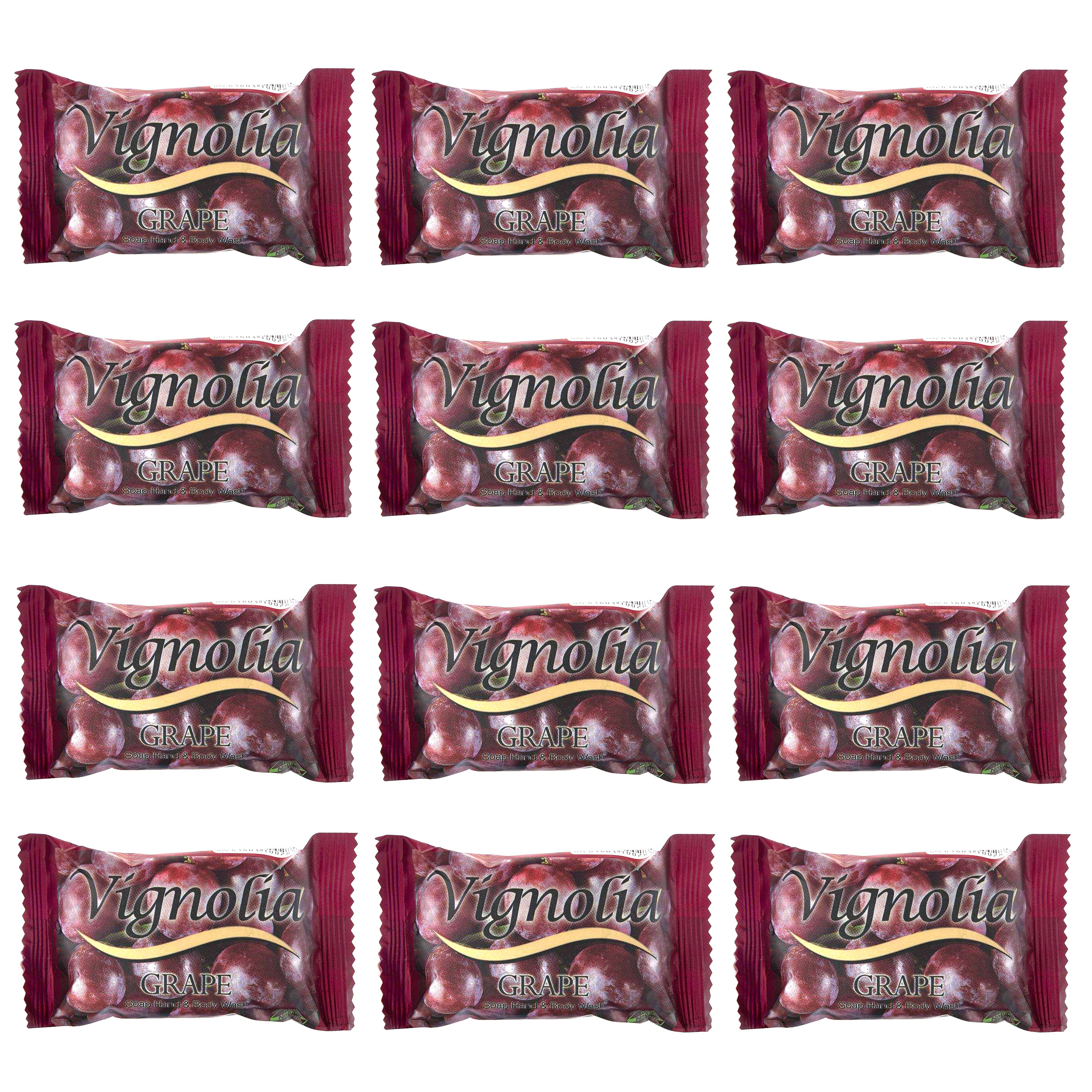 صابون شستشو ویگنولیا مدل Grape وزن 75 گرم مجموعه 12 عددی