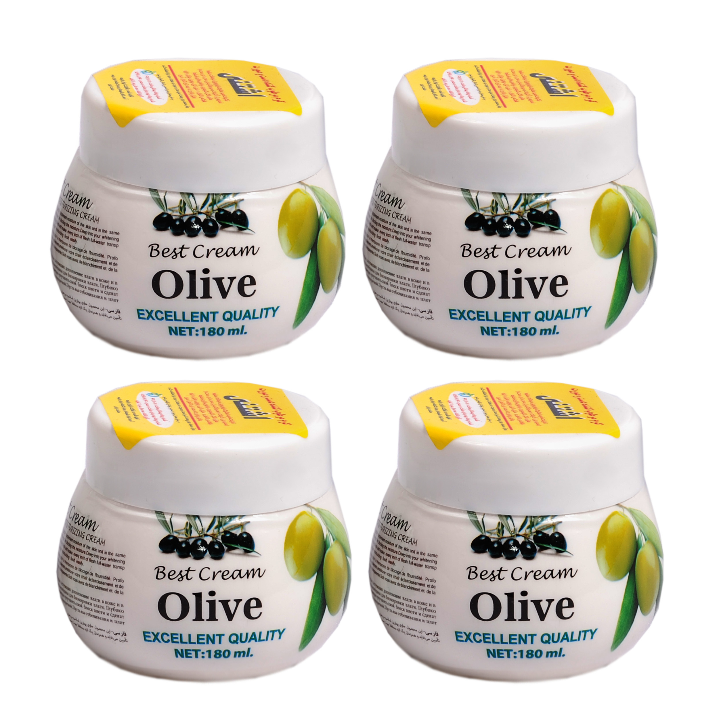 کرم مرطوب کننده اشتنی مدل Olive حجم 180 میلی لیتر مجموعه 4 عددی