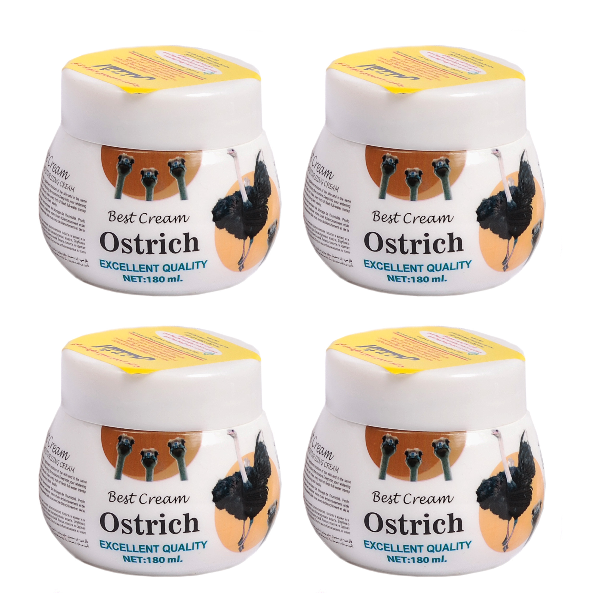 کرم مرطوب کننده اشتنی مدل Ostrich حجم 180 میلی لیتر مجموعه 4 عددی