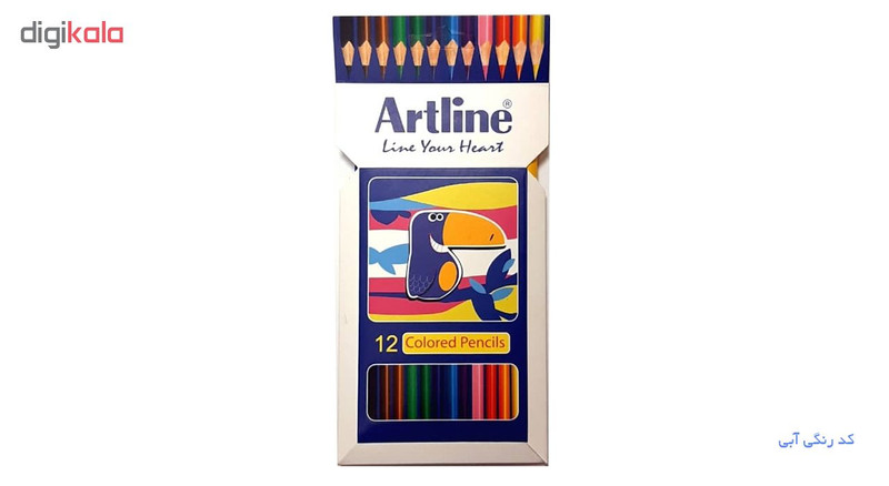 مداد رنگی 12 رنگ آرت لاین مدل ECP12-P/IL