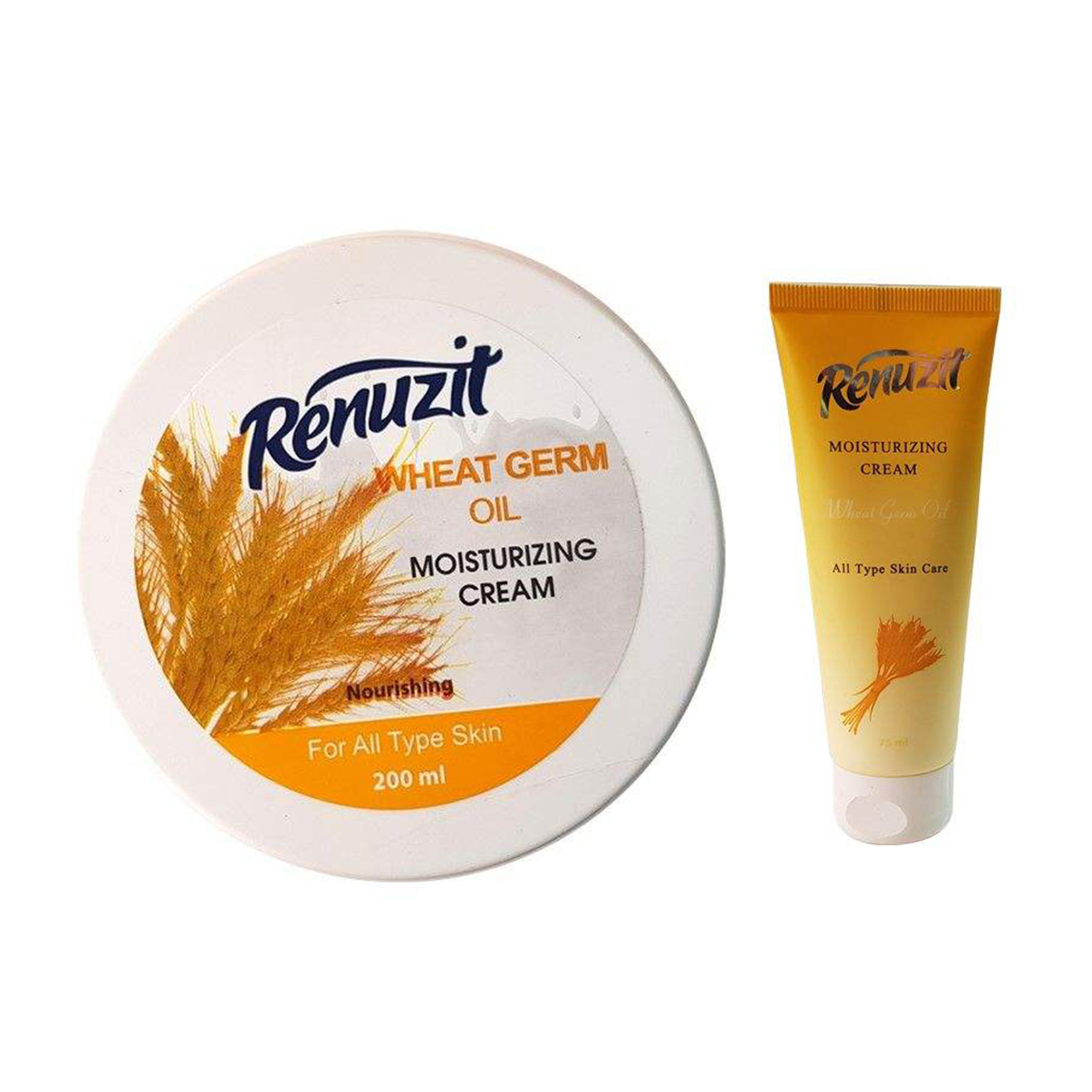 کرم مرطوب کننده رینو زیت مدل Wheat germ حجم 200 میلی لیتر به همراه کرم مرطوب کننده حجم 75 میلی لیتر
