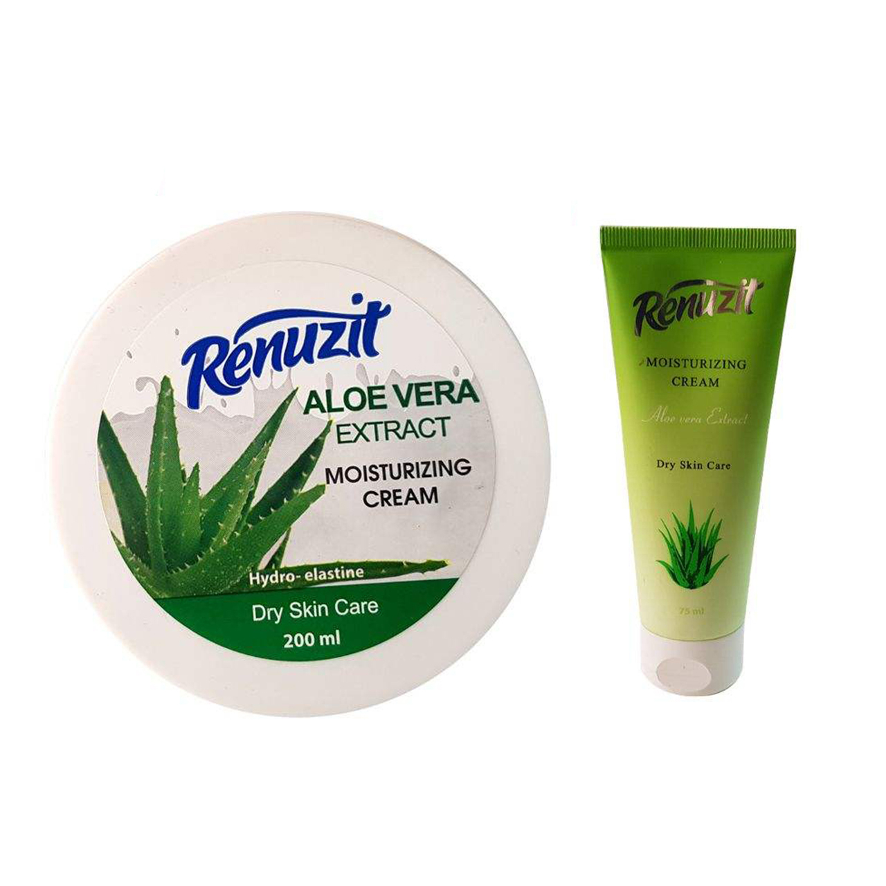 کرم مرطوب کننده رینو زیت مدل Aloe vera حجم 200 میلی لیتر به همراه کرم مرطوب کننده حجم 75 میلی لیتر