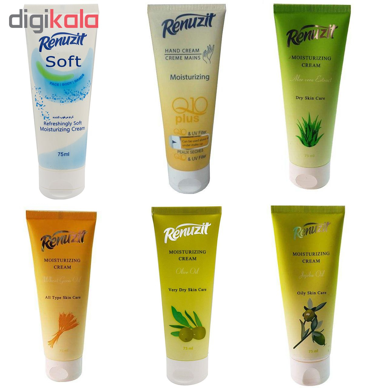 کرم مرطوب کننده رینو زیت مدل R102 حجم 75 میلی لیتر مجموعه 6 عددی