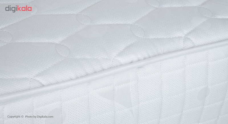 تخت خواب یک نفره آسایش باکس مدل AKA165 به همراه تشک طبی فنری مموری فوم سایز 200 × 120 سانتی متر