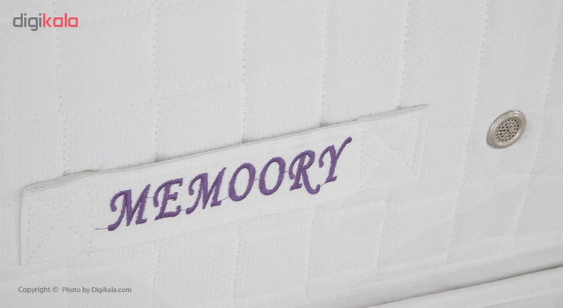 تخت خواب یک نفره آسایش باکس مدل AKA165 به همراه تشک طبی فنری مموری فوم سایز 200 × 120 سانتی متر