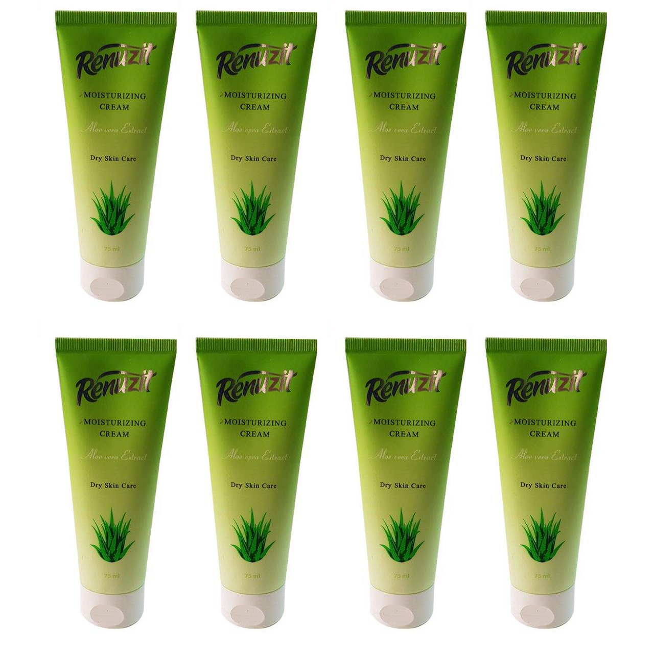 کرم مرطوب کننده رینو زیت مدل Aloe vera حجم 75 میلی لیتر مجموعه 8 عددی