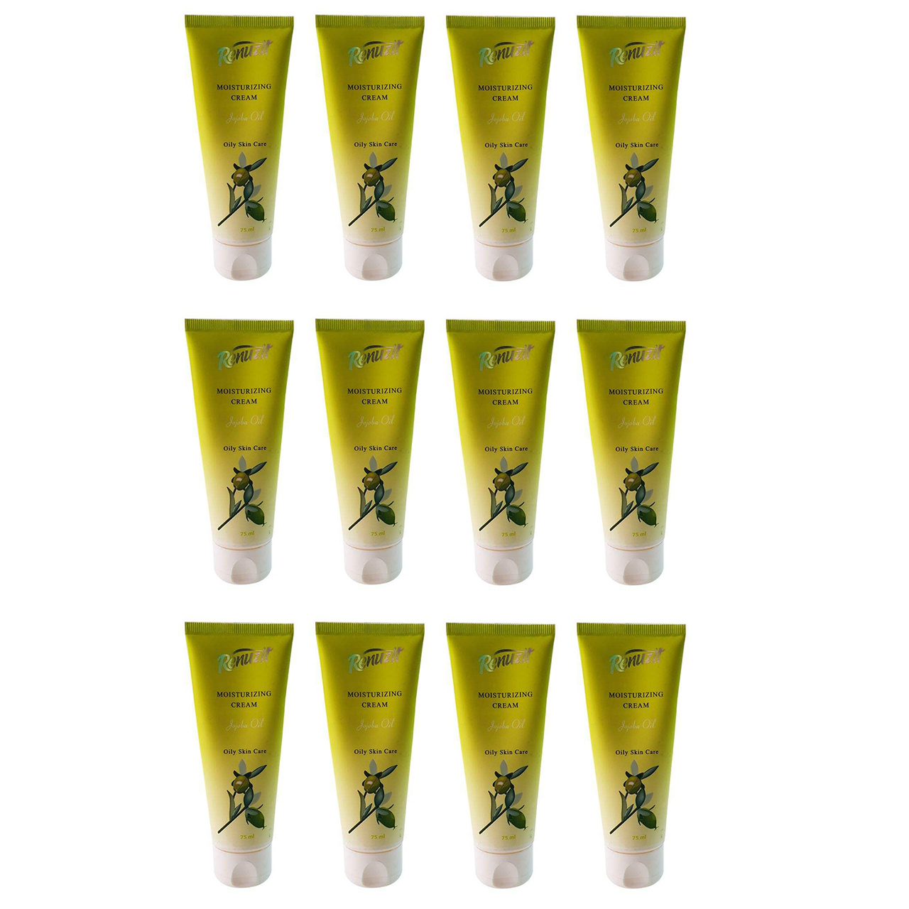کرم مرطوب کننده رینو زیت مدل jojoba oil حجم 75 میلی لیتر مجموعه 12 عددی