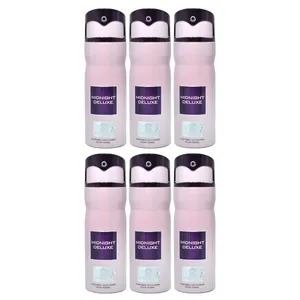 اسپری خوشبو کننده بدن زنانه مای پرفیومز مدل  Midnight Deluxe حجم 150 میلی لیتر مجموعه 6 عددی