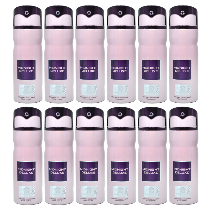 اسپری خوشبو کننده بدن زنانه مای پرفیومز مدل  Midnight Deluxe حجم 150 میلی لیتر مجموعه 12 عددی