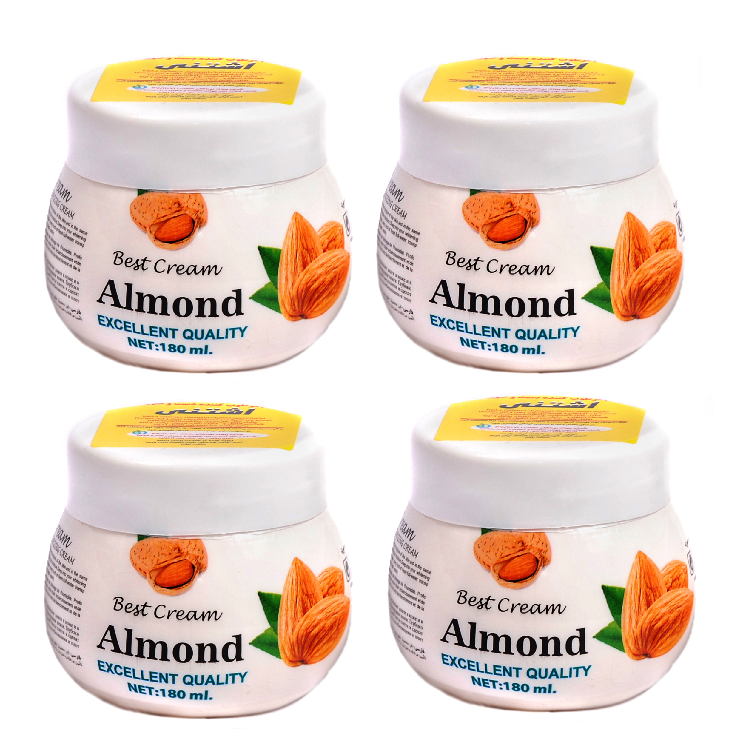 کرم مرطوب کننده اشتنی مدل Almond حجم 180 میلی لیتر مجموعه 4 عددی
