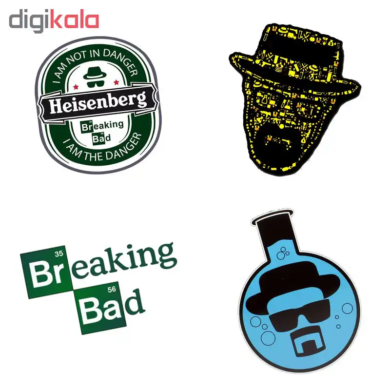 استیکر مدل برکینگ بد کد breaking-1 مجموعه 4 عددی