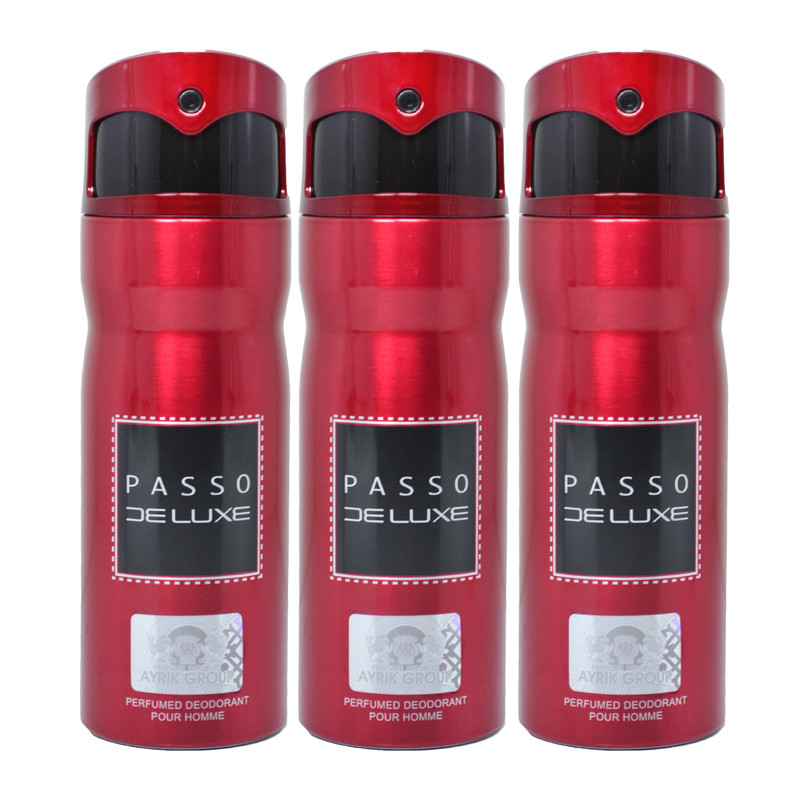 اسپری خوشبو کننده بدن مردانه مای پرفیومز مدل  Passo Deluxe حجم 150 میلی لیتر مجموعه 3 عددی