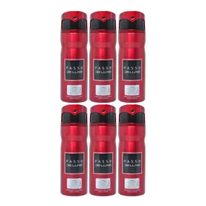 اسپری خوشبو کننده بدن مردانه مای پرفیومز مدل  Passo Deluxe حجم 150 میلی لیتر مجموعه 6 عددی
