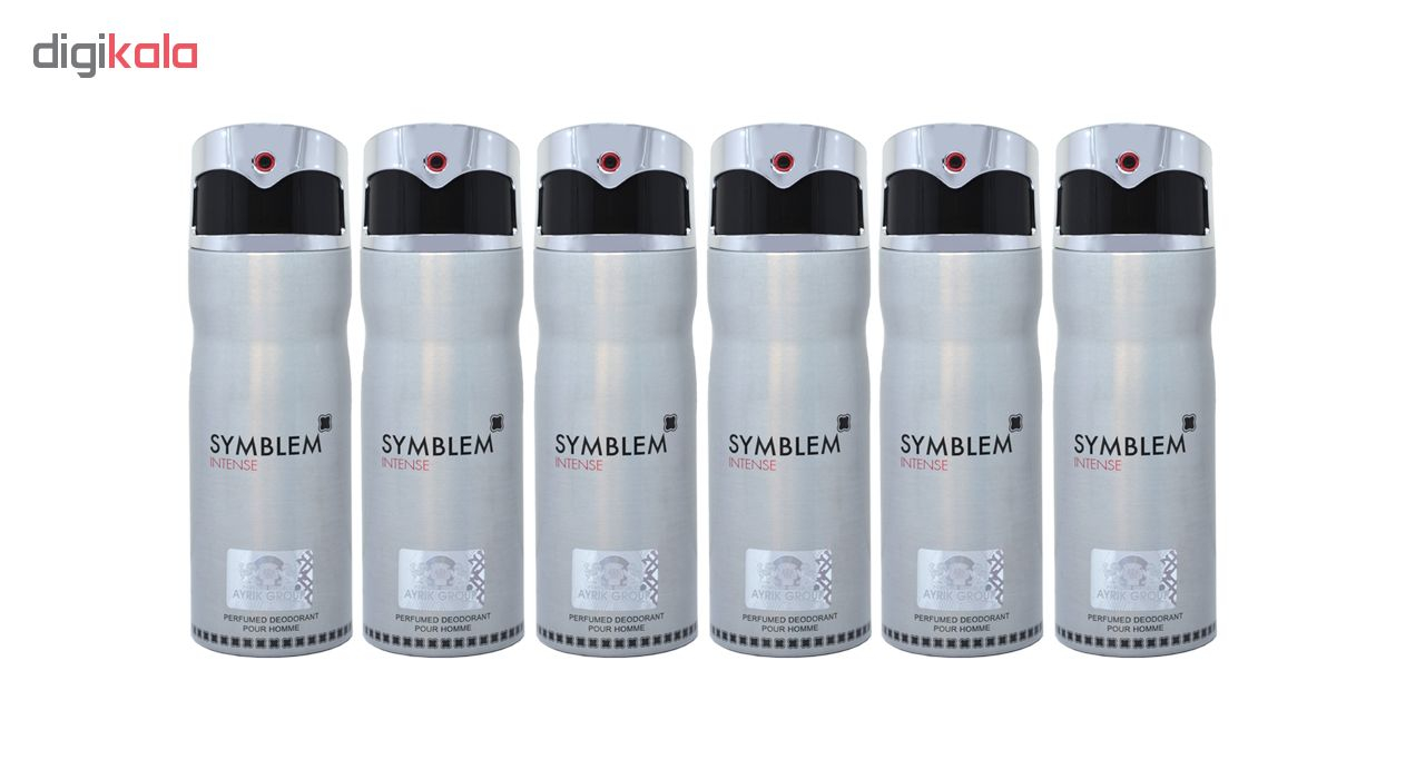 اسپری خوشبو کننده بدن مردانه مای پرفیومز مدل Symblem Intense حجم 150 میلی لیتر مجموعه 6 عددی