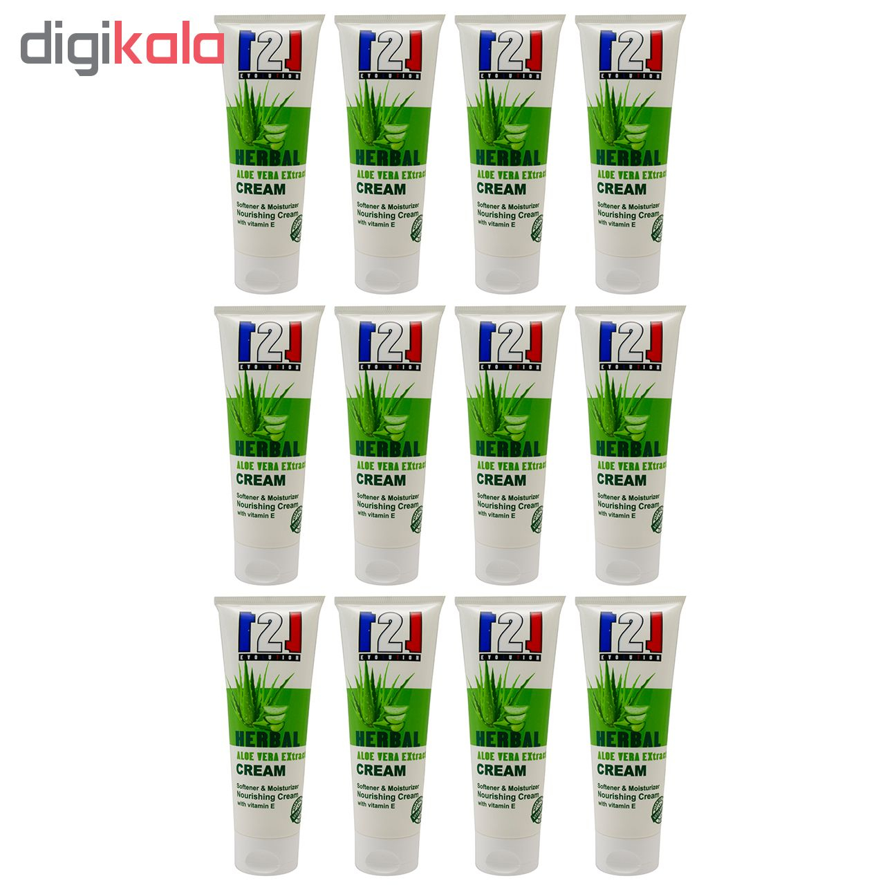 کرم مرطوب کننده 121 مدل Aloe Vera حجم 75 میلی لیتر مجموعه 12 عددی