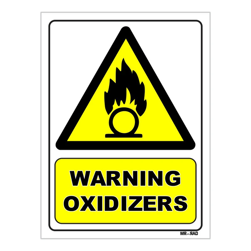 تابلو ایمنی مستر راد طرح WARNING OXIDIZERS کد THY342
