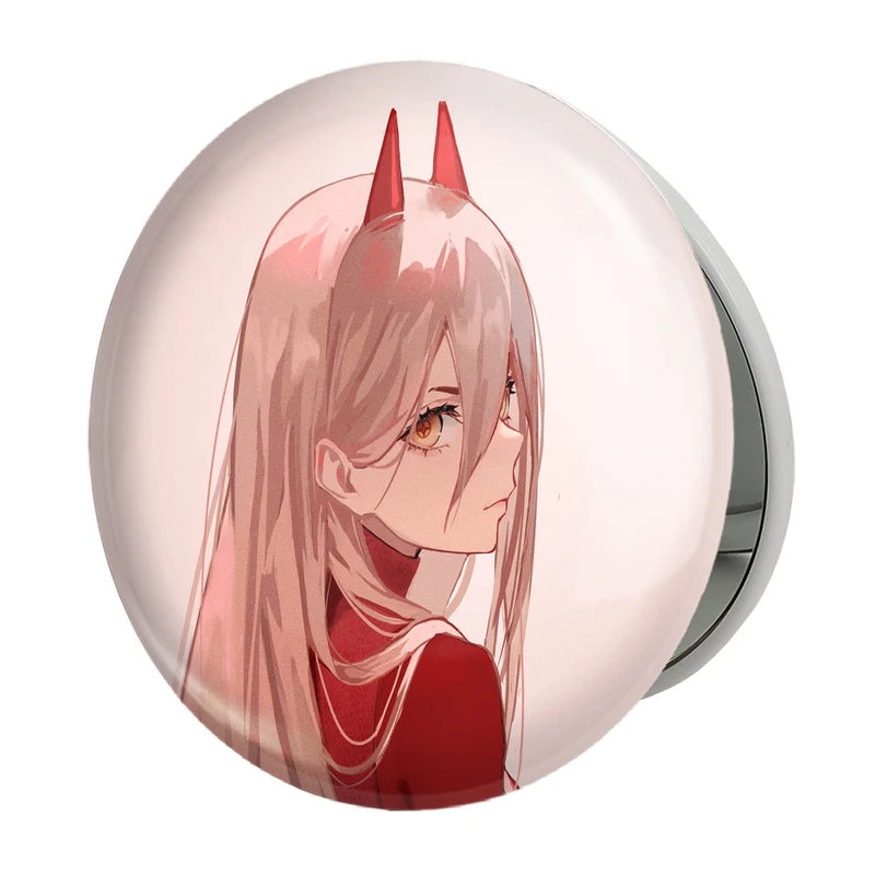 آینه جیبی خندالو طرح پاور انیمه مرد اره ای Chainsaw Man مدل تاشو کد 17862 