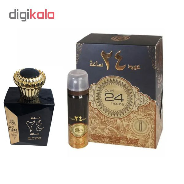 ست ادو تویلت ارض زعفران مدل oud 24 hours حجم 100 میلی لیتر ست ادو تویلت ارض زعفران مدل oud 24 hours حجم 100 میلی لیتر