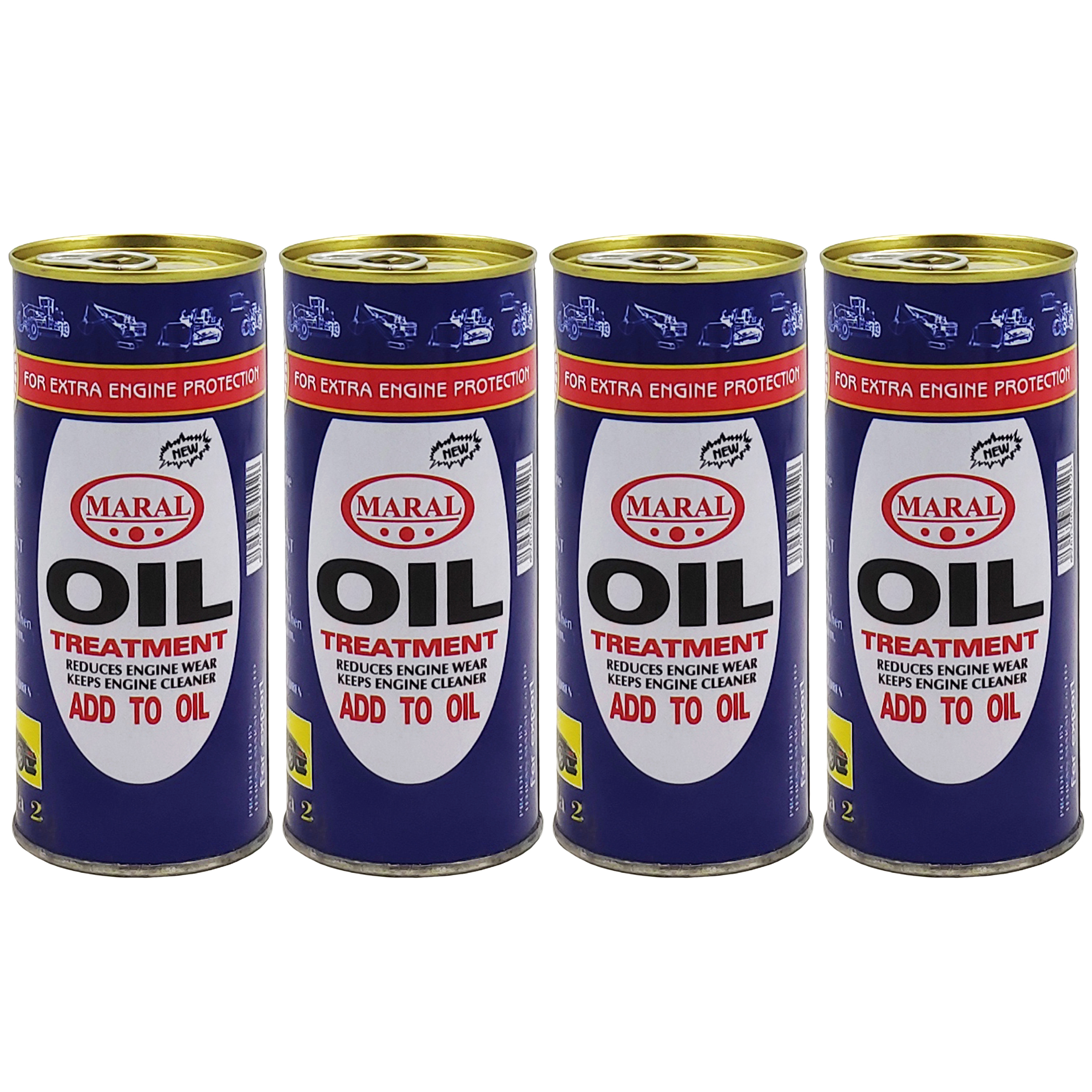 مکمل روغن موتور خودرو مارال مدل MOL3 حجم 450 میلی لیتر بسته 4 عددی