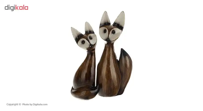مجسمه طرح روباه کد Mo-700 مجموعه 2 عددی