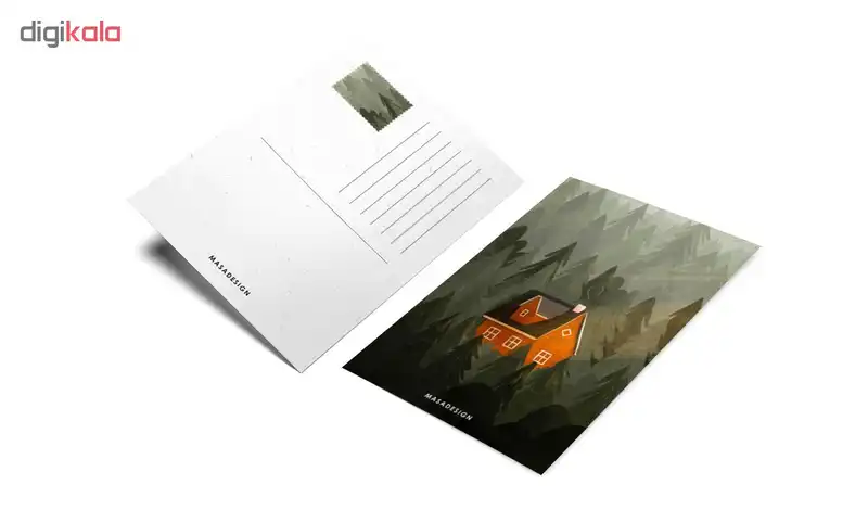 کارت پستال ماسا دیزاین طرح کلبه جنگلی کد POST107